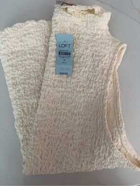 Loft mock neck crinkle tank/ cami NWT